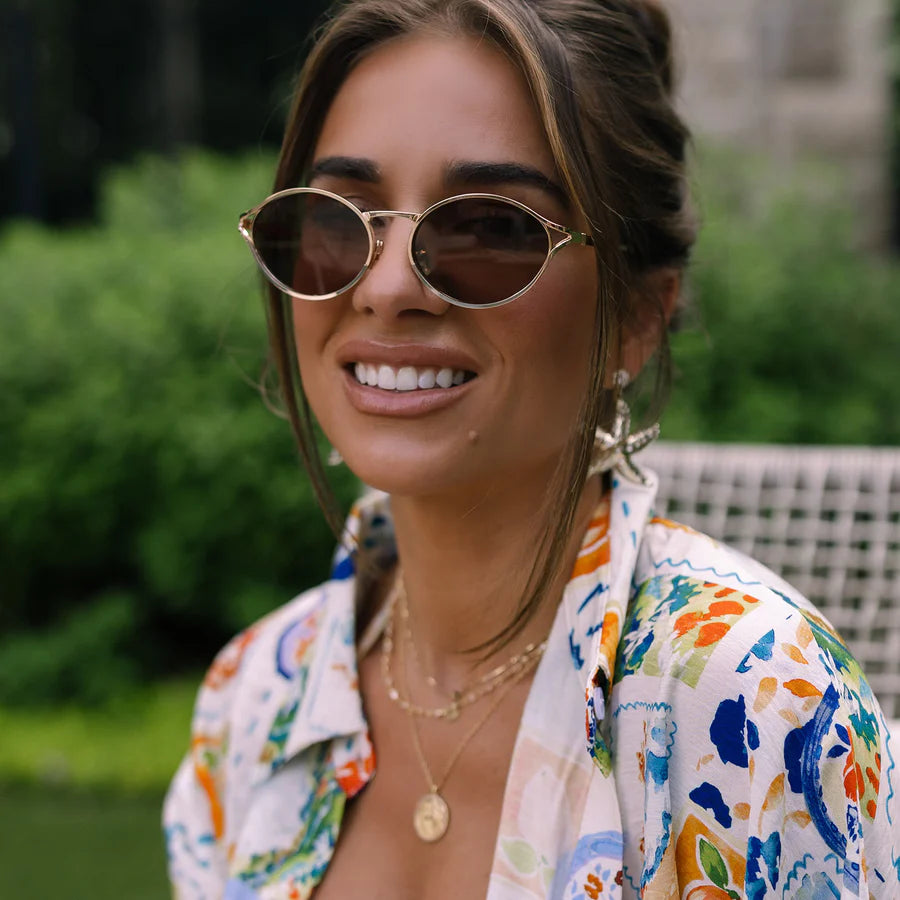 DIFF Limoncello Gold Sunglasses