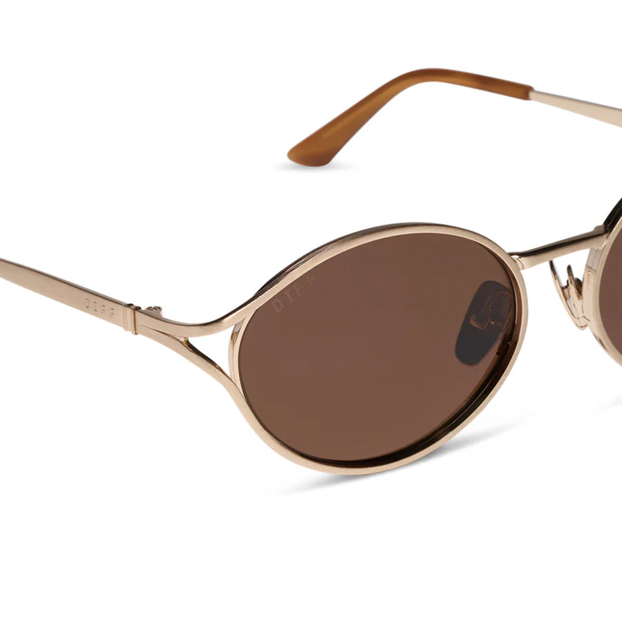 DIFF Juliette Brushed Gold Sunglasses