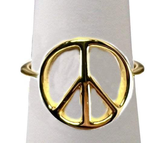 Peace & Love Ring - Gold