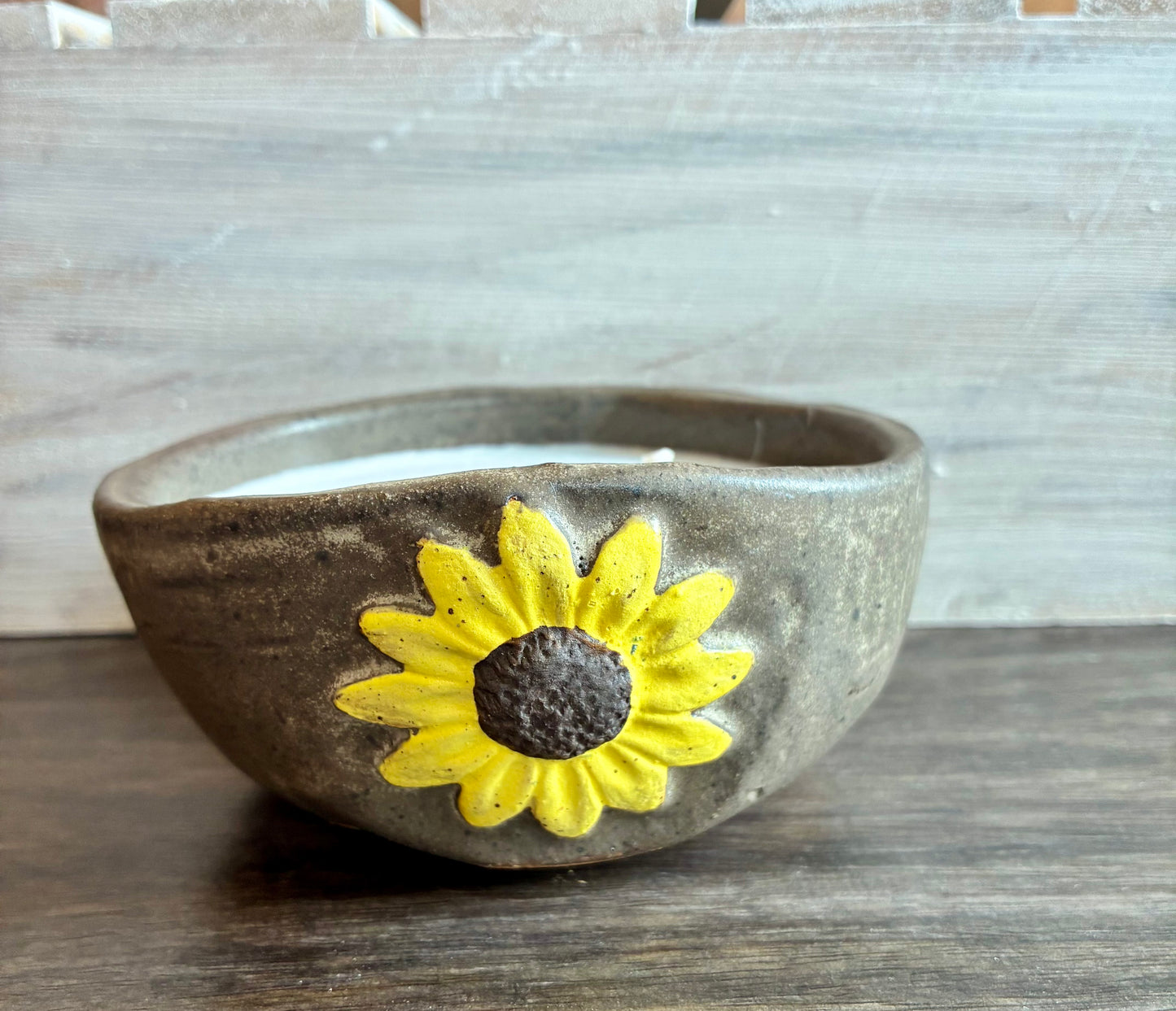 Sunflower Pottery Candles