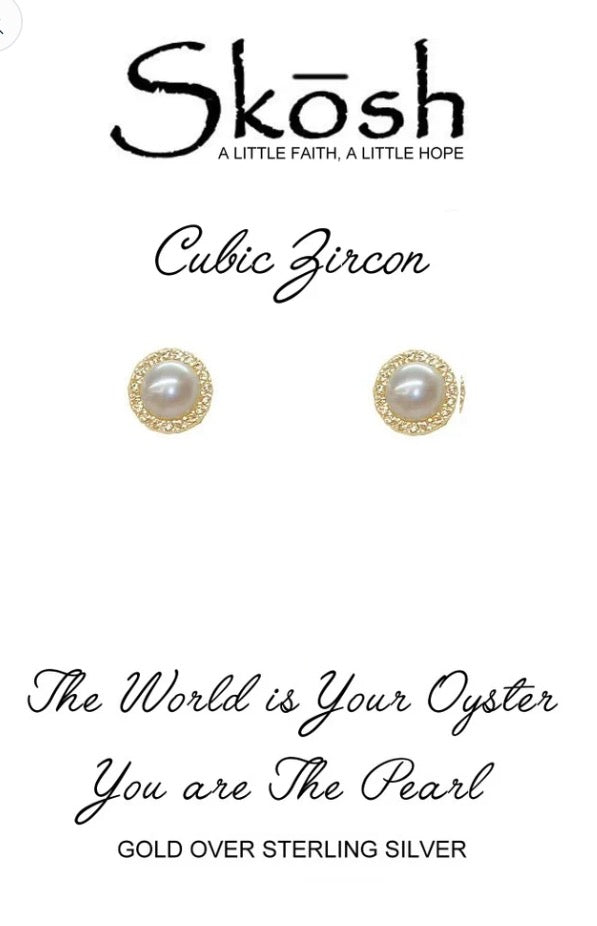 Pearl Halo Earrings