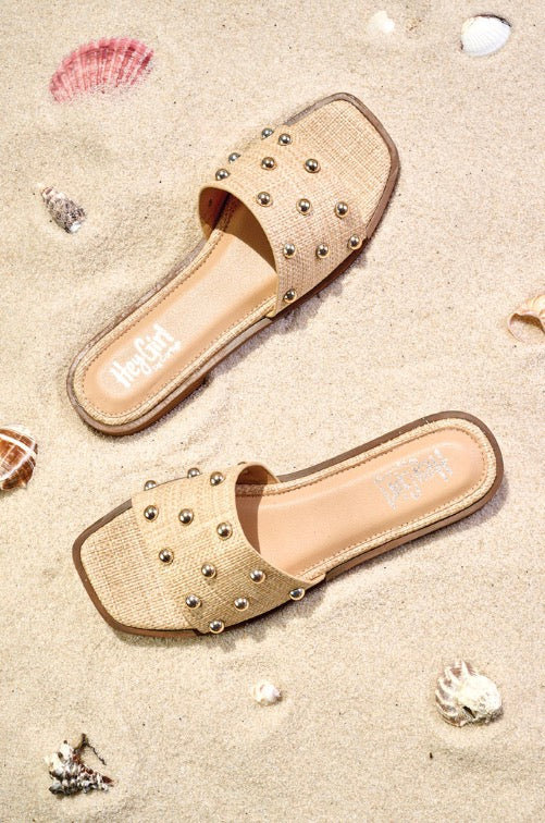 Come Aboard Sandals in Raffia