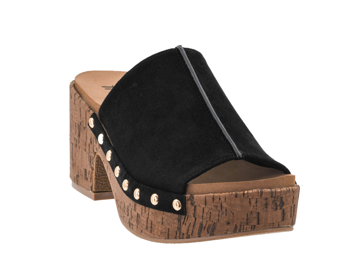 Corkys Gaslight Black Block Heel Mule