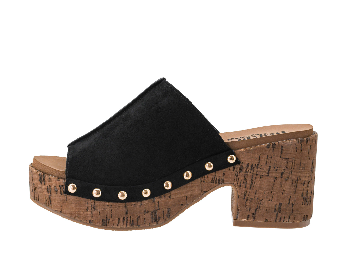 Corkys Gaslight Black Block Heel Mule