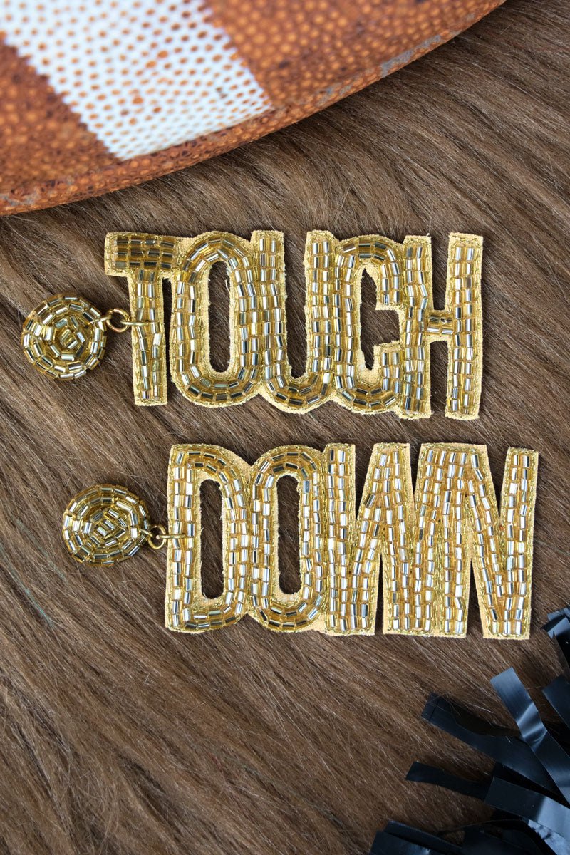 Touchdown Seeded Earrings - Gold