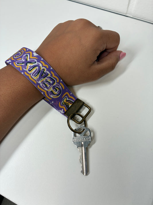 LSU Wristlet Key Chain