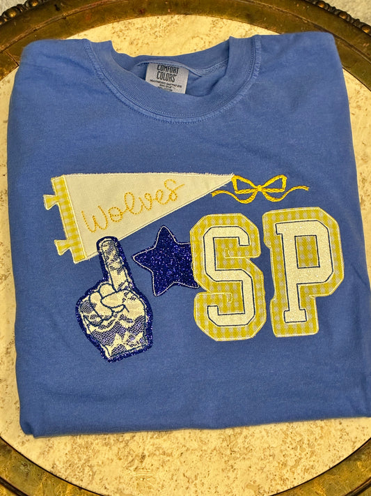 SP Wolves  Spirit Flag Tshirt