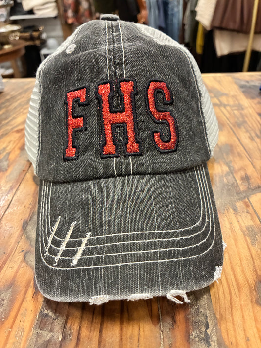 FHS Distressed Glitter Baseball Cap