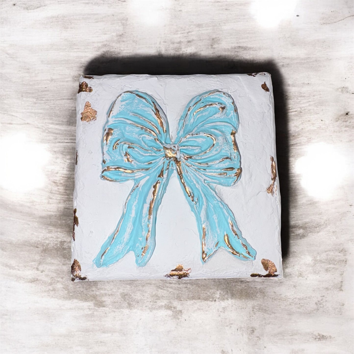 Canvas Art: Blue Bow