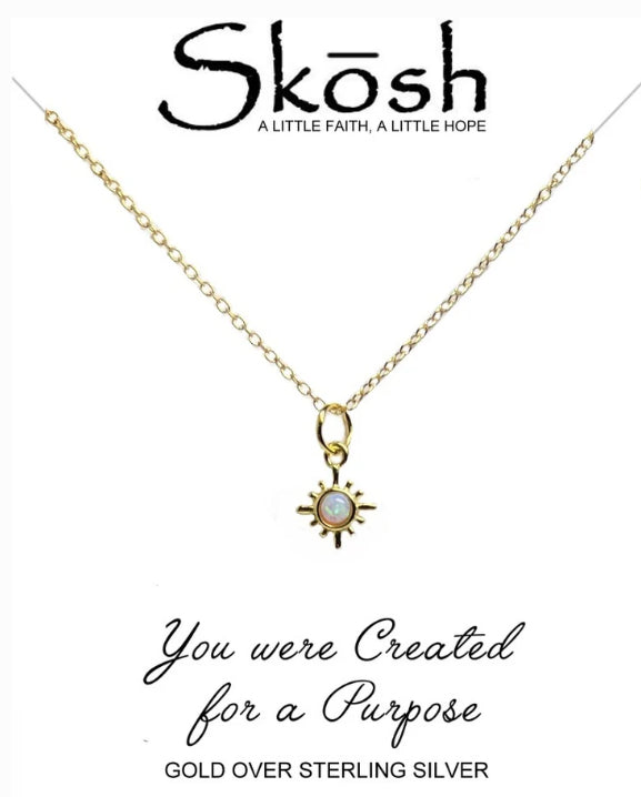 Opal Sunburst Pendant