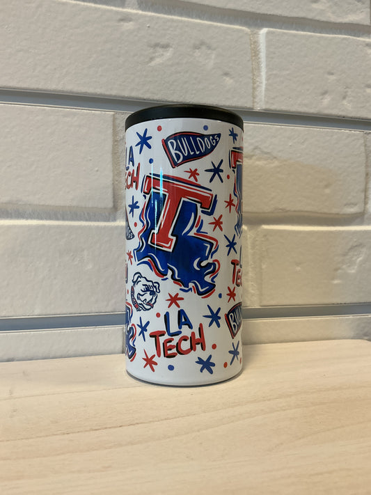 Louisiana Tech Slim Can Cooler