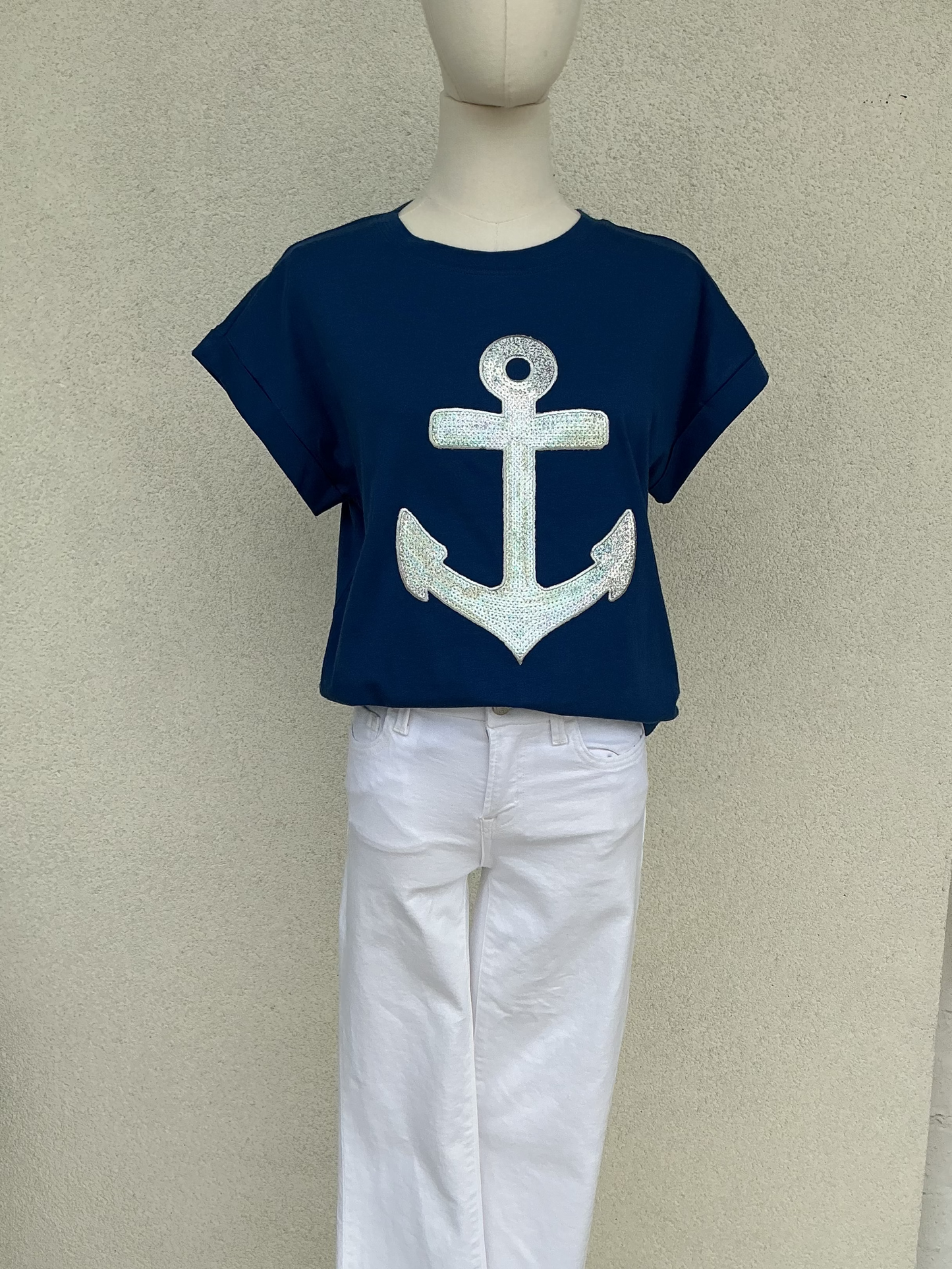 Mandeville Anchor Cuff Sleeve T