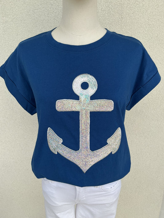Mandeville Anchor Cuff Sleeve T