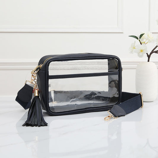 Navy Clear bag w/ Tassle