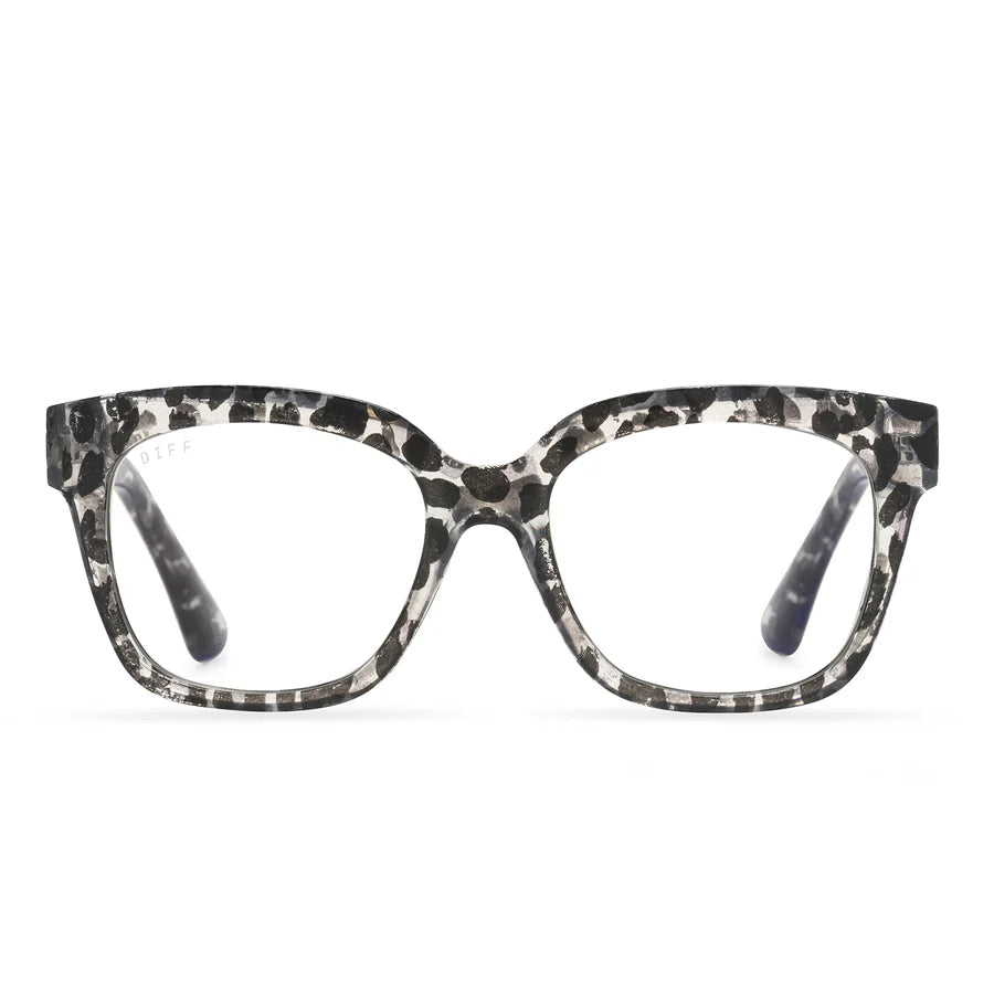 Ava Clear Leopard Blue-Light Readers