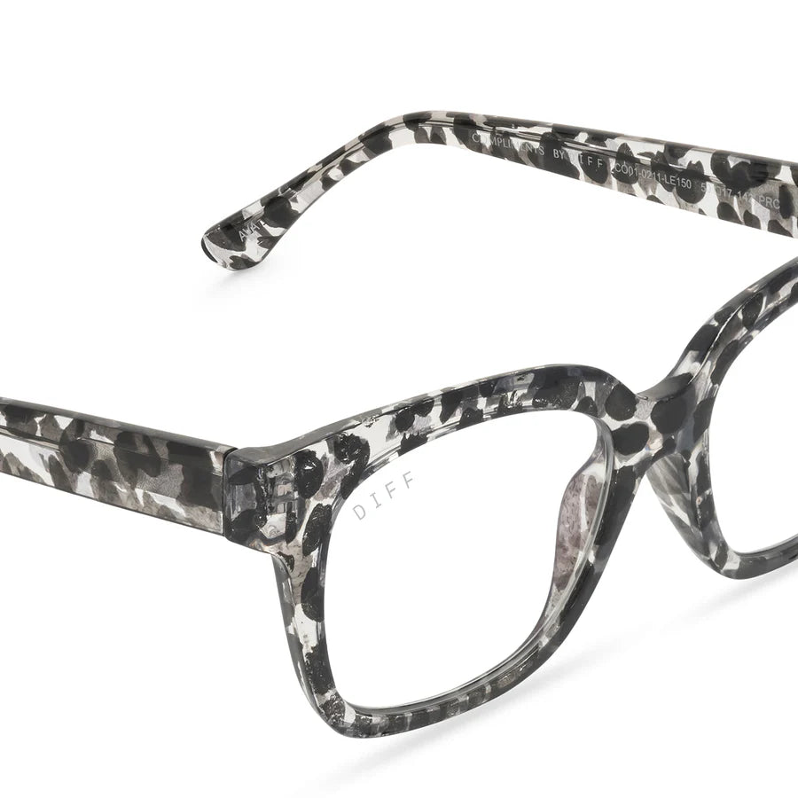 Ava Clear Leopard Blue-Light Readers