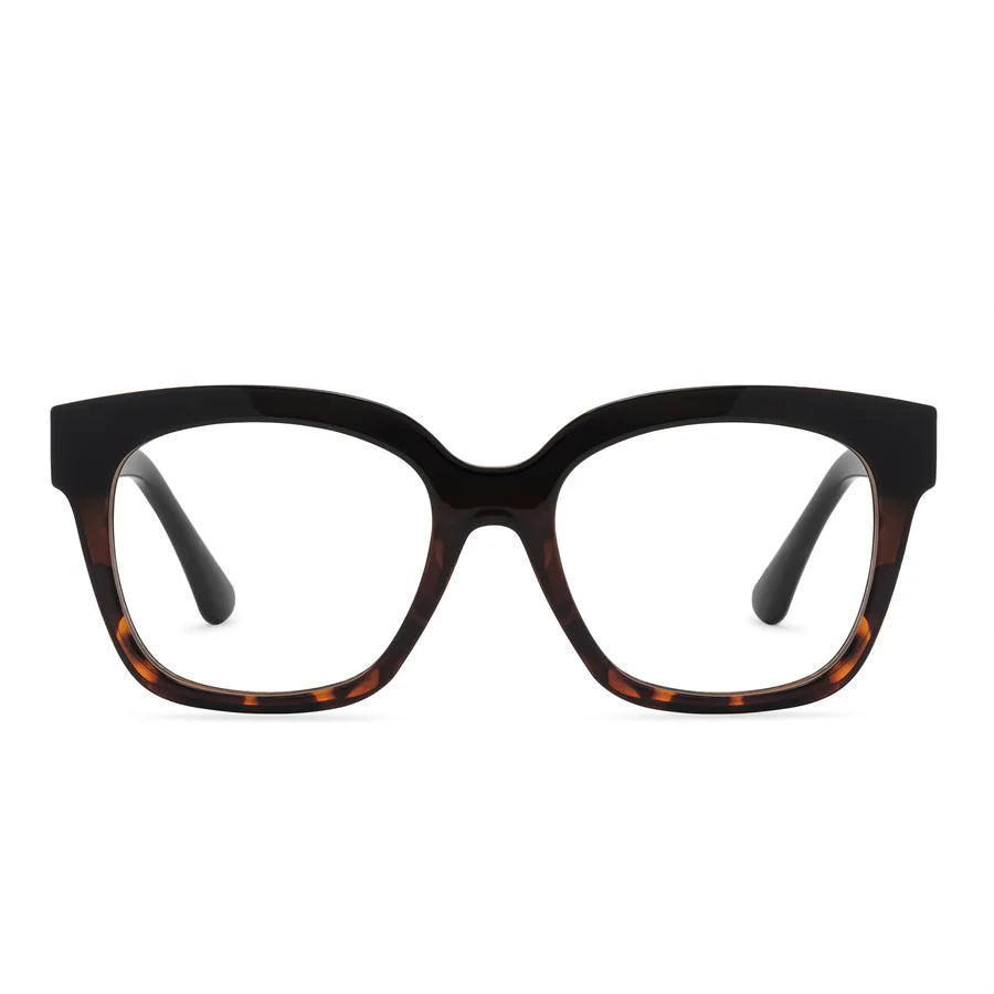 Ava Black Tortoise + Blue-Light Readers