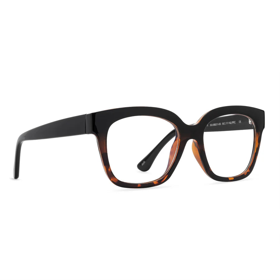 Ava Black Tortoise + Blue-Light Readers