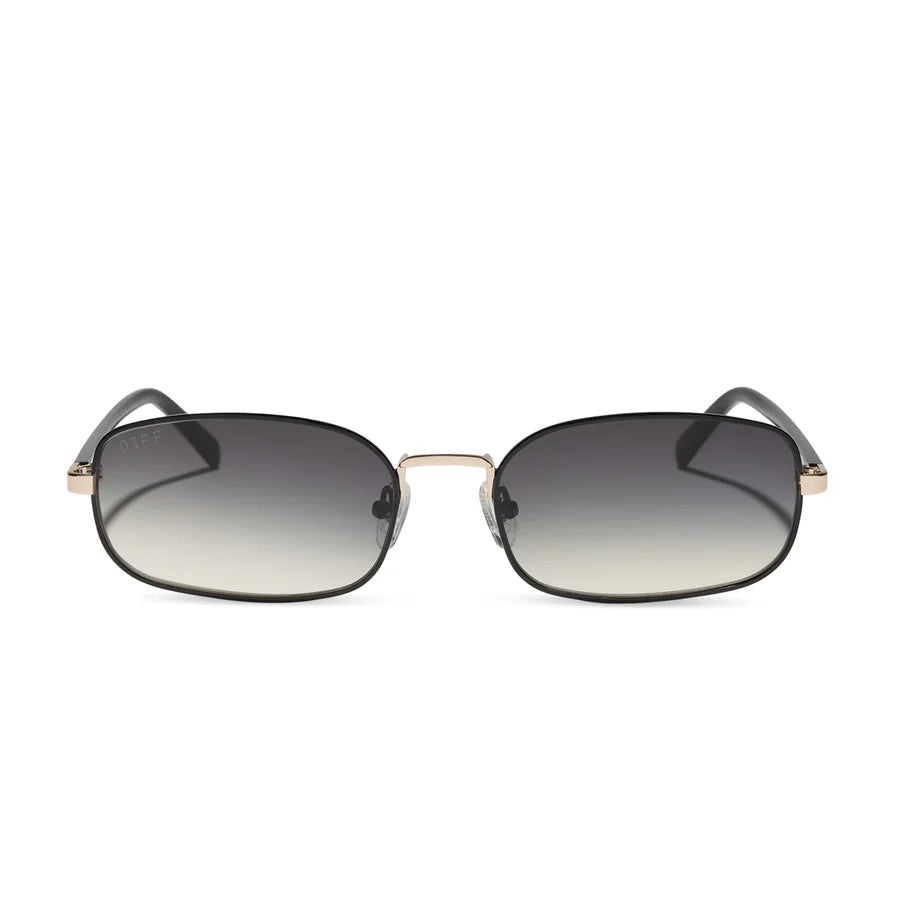 DIFF Trinity Black + Gold + Black Temples Sunglasses