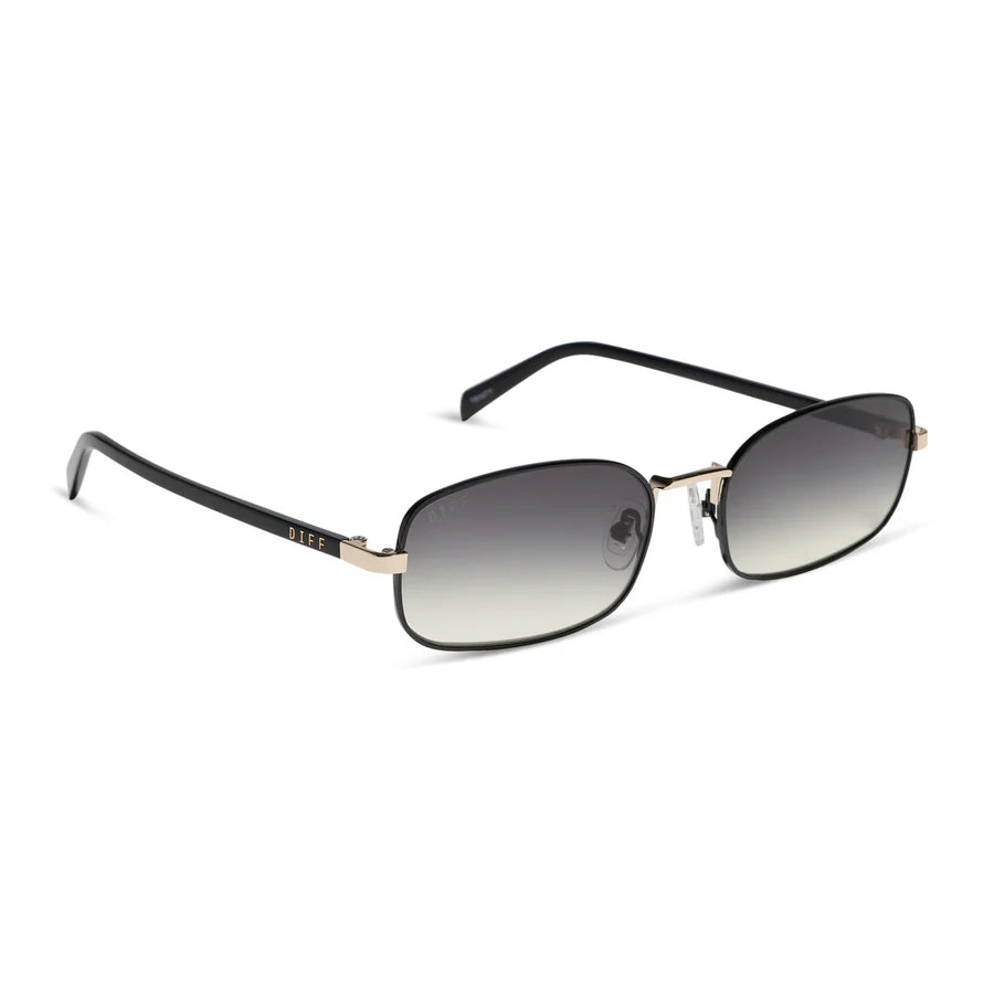 DIFF Trinity Black + Gold + Black Temples Sunglasses