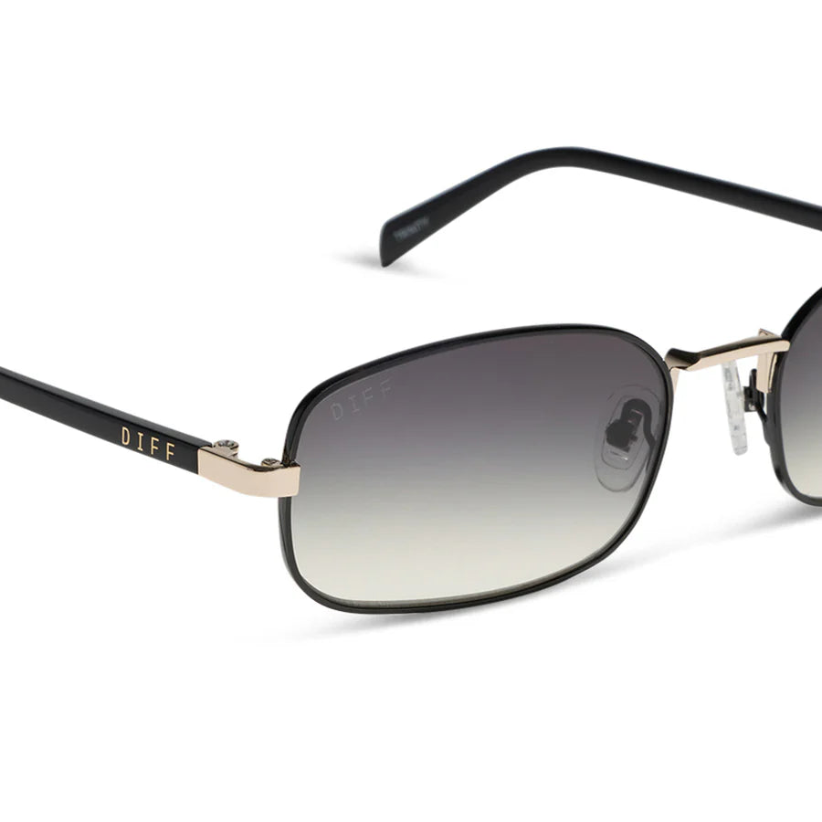 DIFF Trinity Black + Gold + Black Temples Sunglasses
