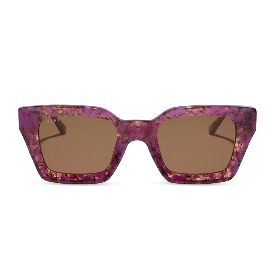 DIFF Greer Lavender Haze Tortoise Brown Sunglasses