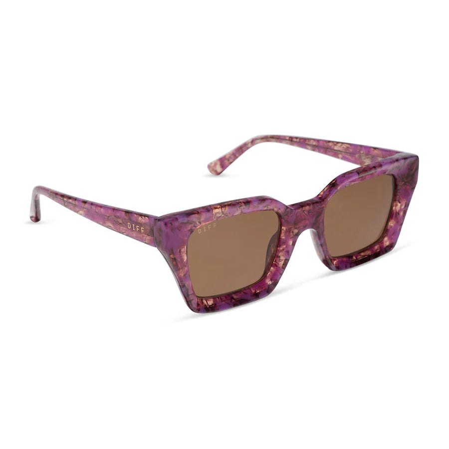 DIFF Greer Lavender Haze Tortoise Brown Sunglasses