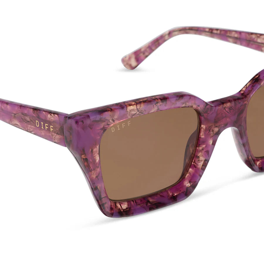 DIFF Greer Lavender Haze Tortoise Brown Sunglasses