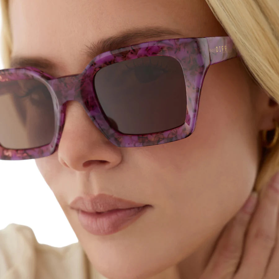 DIFF Greer Lavender Haze Tortoise Brown Sunglasses