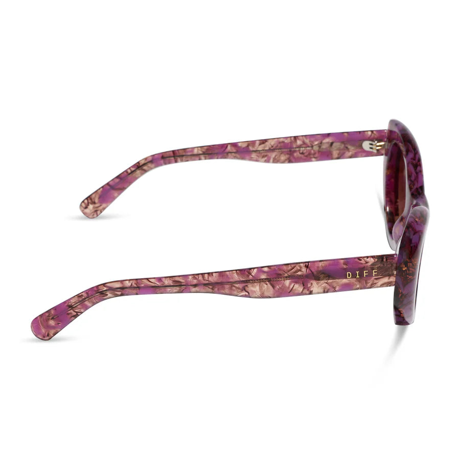 DIFF Zaria Lavender Haze Tortoise Brown Gradient Sunglasses