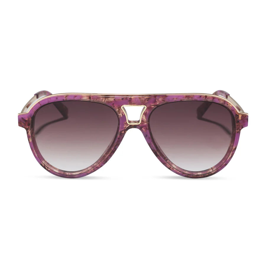 DIFF Tosca III Lavender Haze Tortoise Brown Gradient Sunglasses