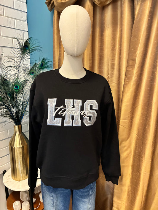 LHS with Titan Script Ladies Cut Premium Crewneck
