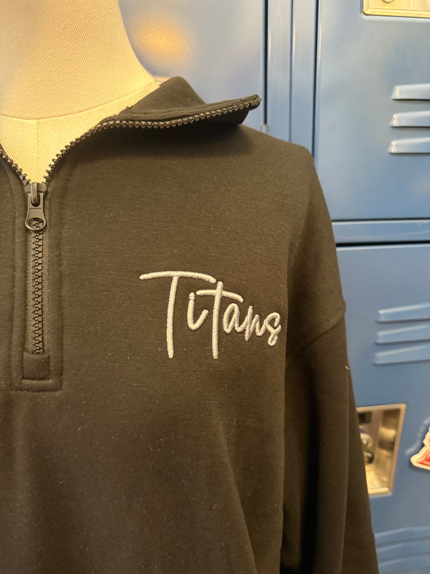 Titans Puff Embroidery  Premium half zip