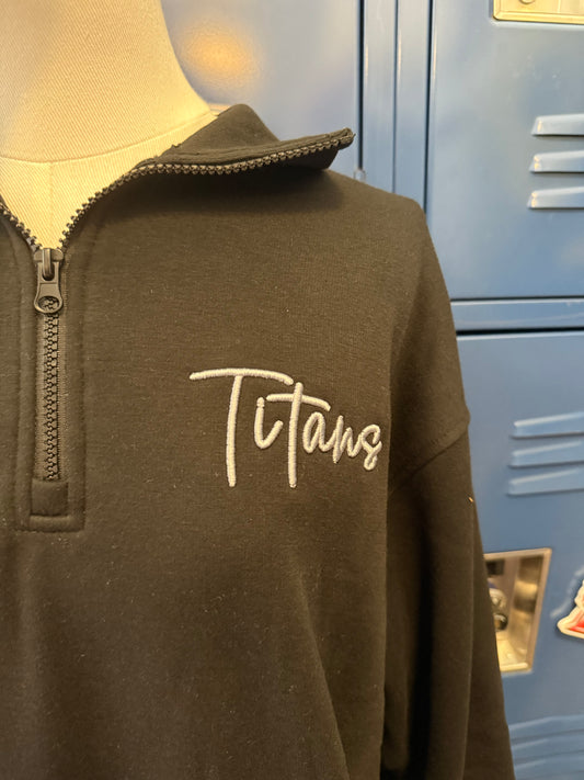 Titans Puff Embroidery  Premium half zip