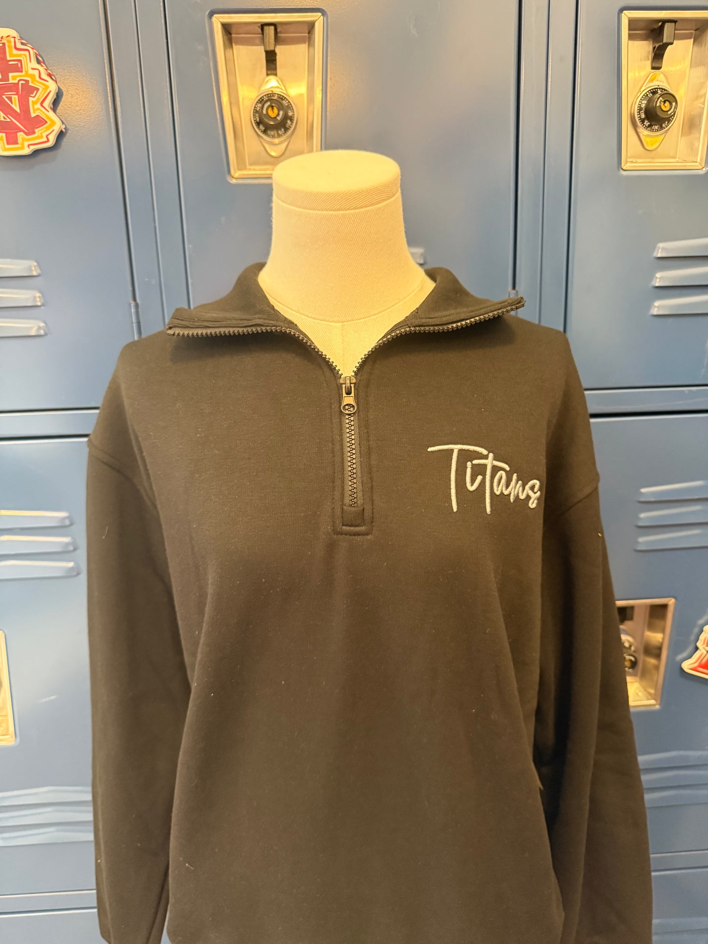 Titans Puff Embroidery  Premium half zip