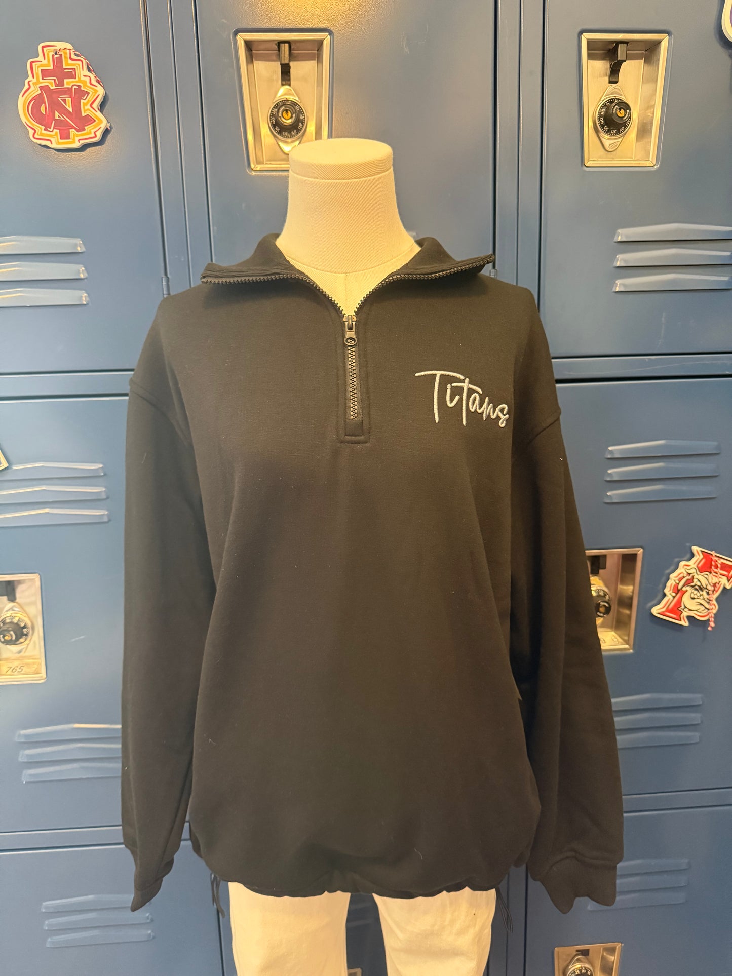 Titans Puff Embroidery  Premium half zip