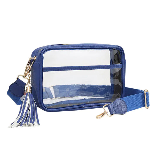 Royal Blue Clear bag w/ Tassle