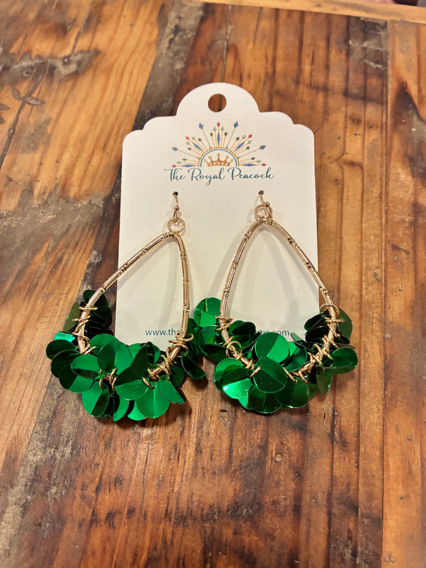 Sequin Dangle- Green