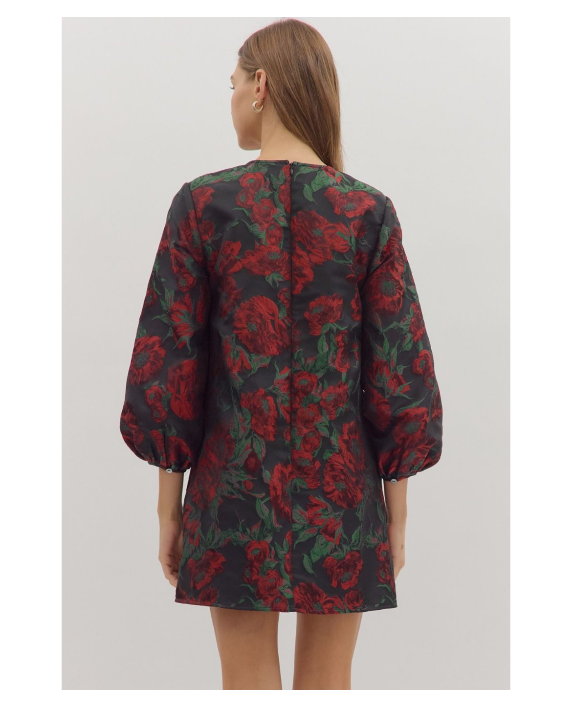 Amanda Floral Jacquard dress