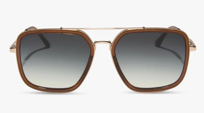 Diff Jordan Whiskey/Gold/Grey Gradient Sunglasses