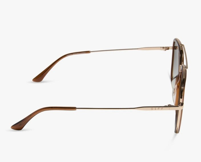 Side view of Diff Jordan Whiskey Sunglasses