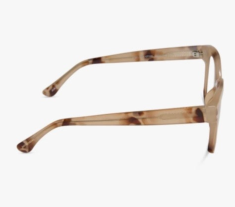 side view DIFF Ava cream tortoise readers