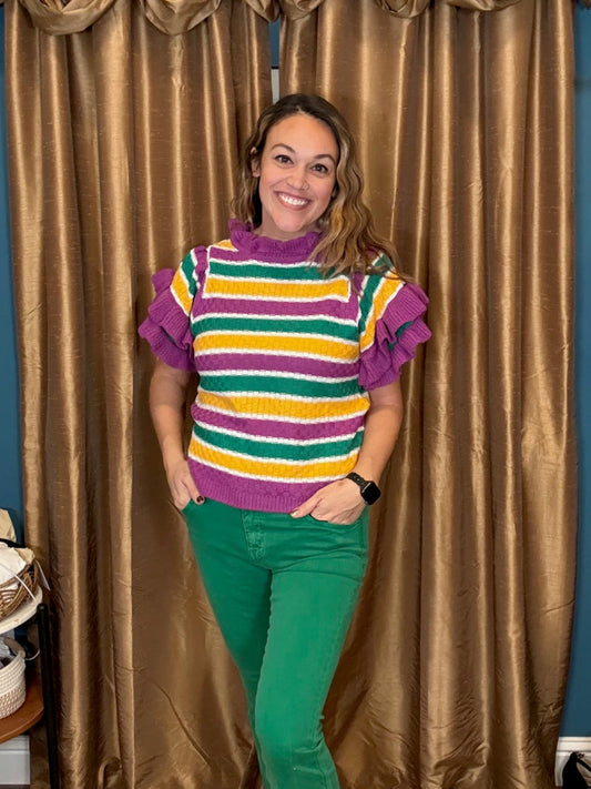 All Ruffles Mardi Gras Top