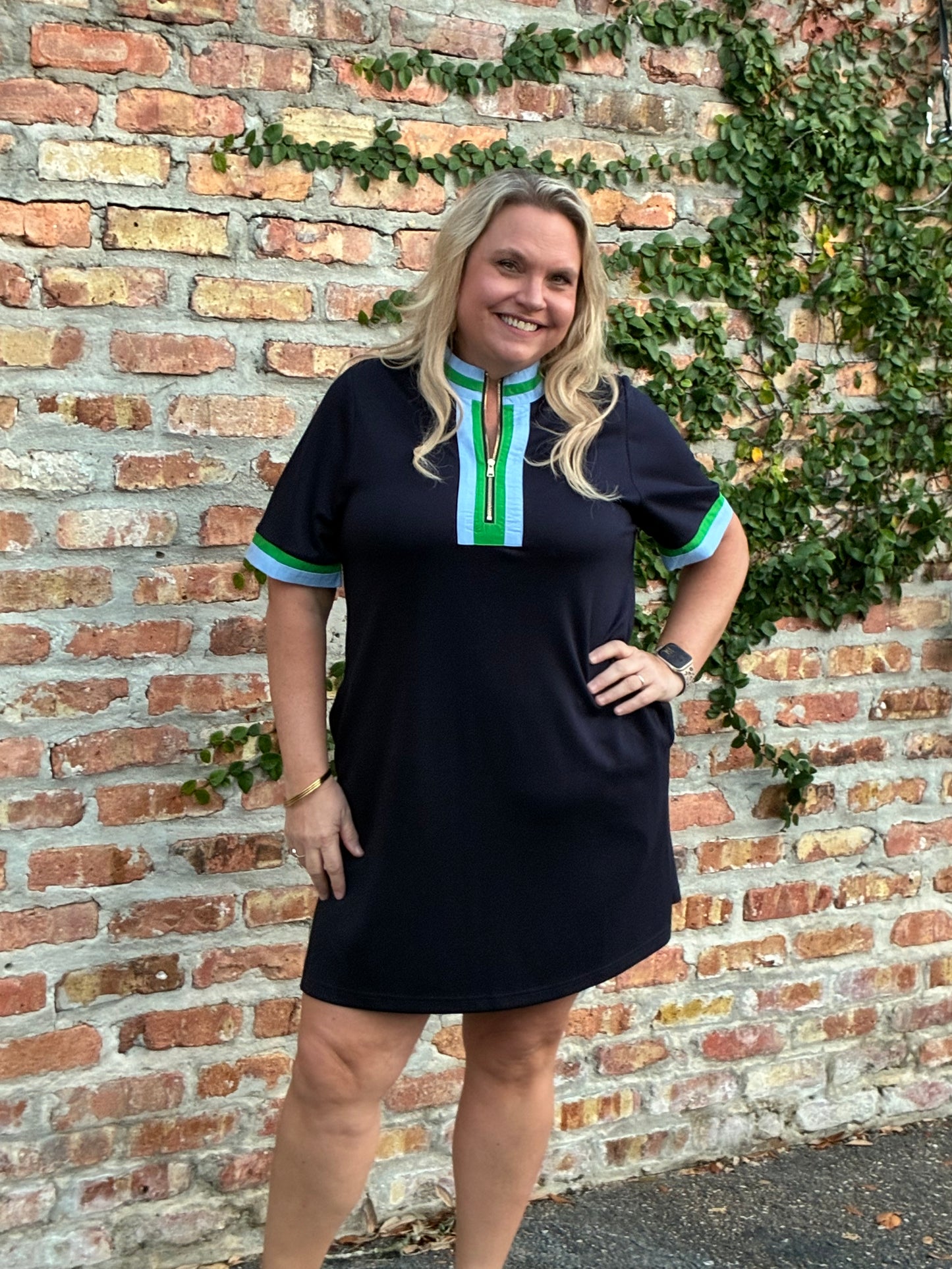 Fairway Memories Dress - Peacock Curves