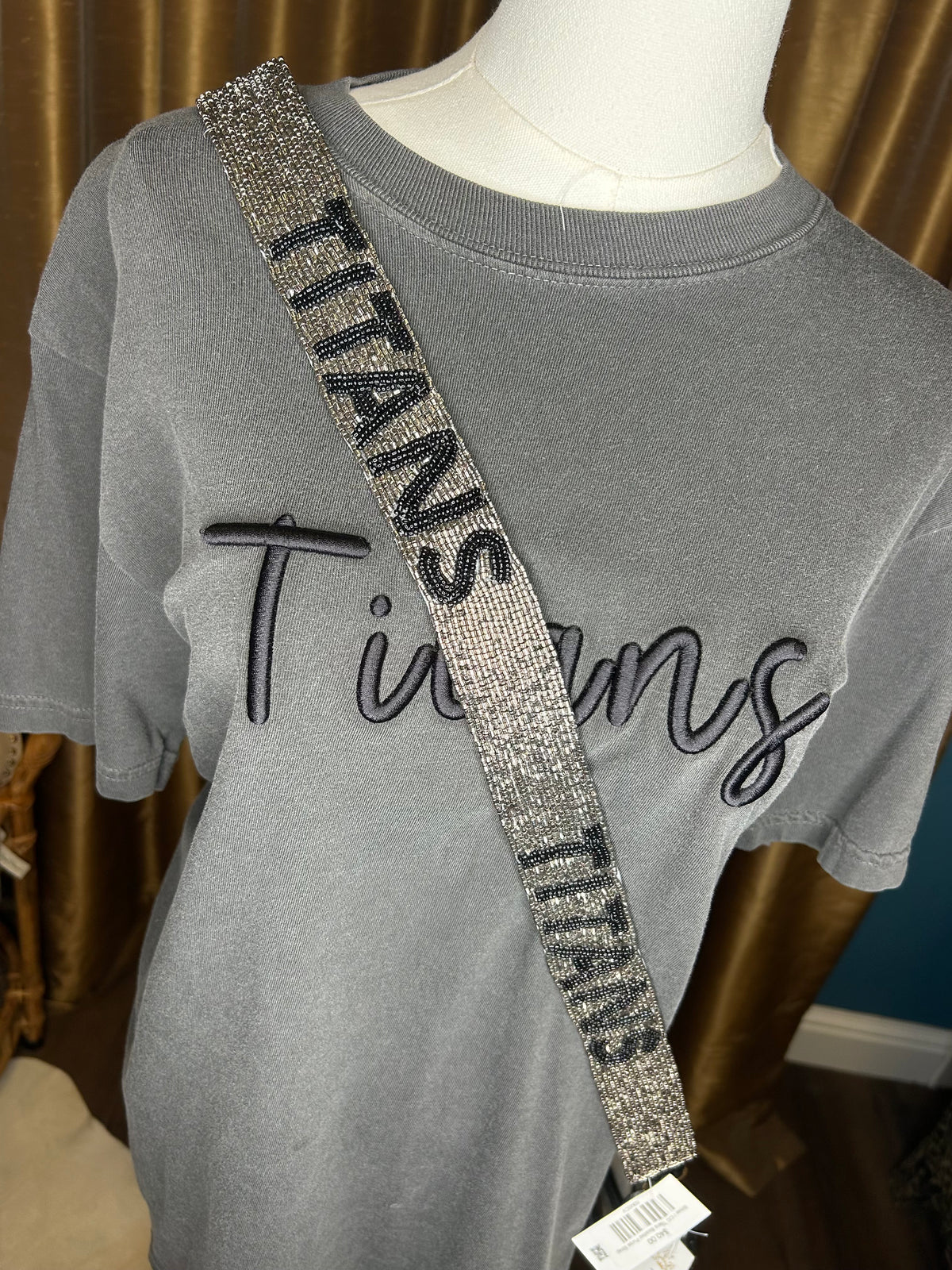 CC Titans Sequin Purse Strap