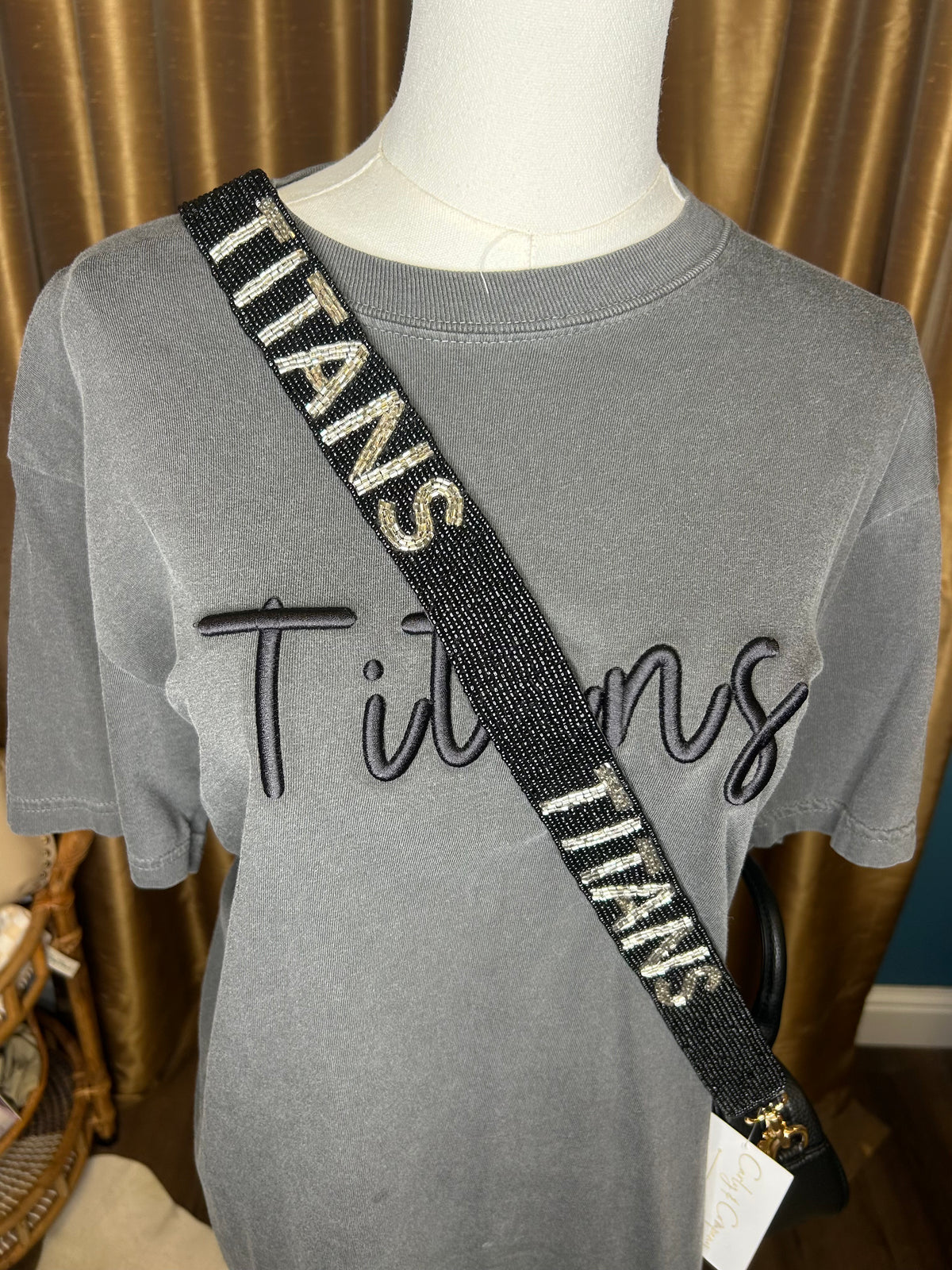 CC Titans Sequin Purse Strap