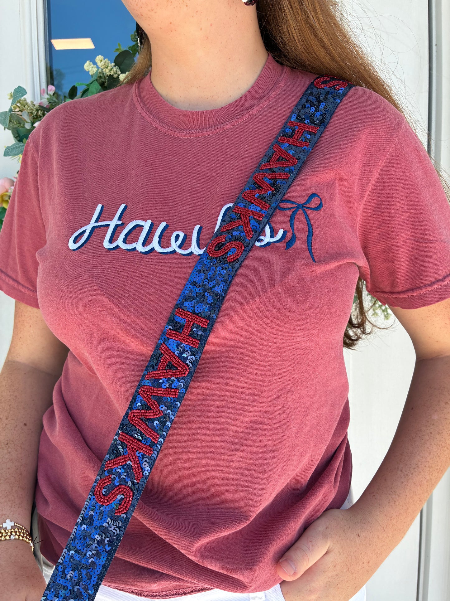 Hawks Beaded Purse strap