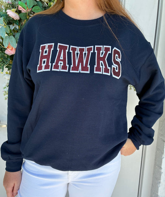Hawks Varsity Embroidery Sweatshirt