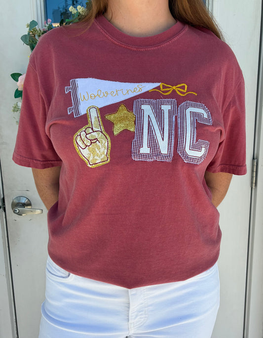 NCS Wolverines Spirit Flag Tshirt