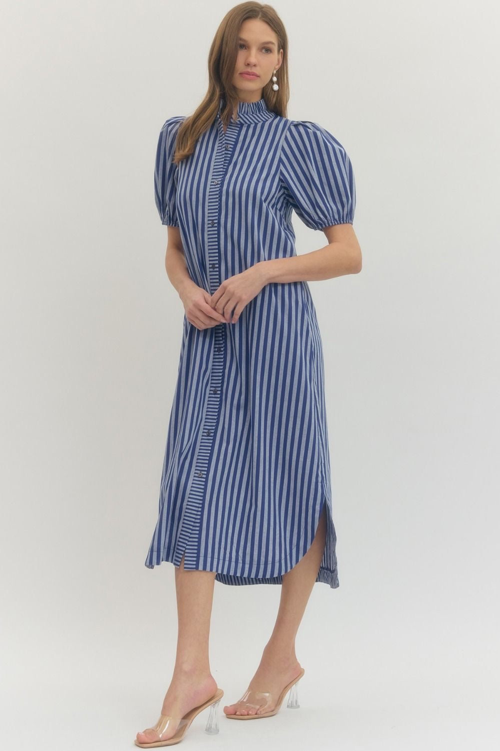 Nantucket Navy Stripe Midi Dress